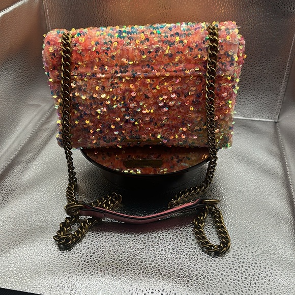 NWT Gorgeous RARE Pink sequined Kurt Geiger Kensington bag - Picture 5 of 10